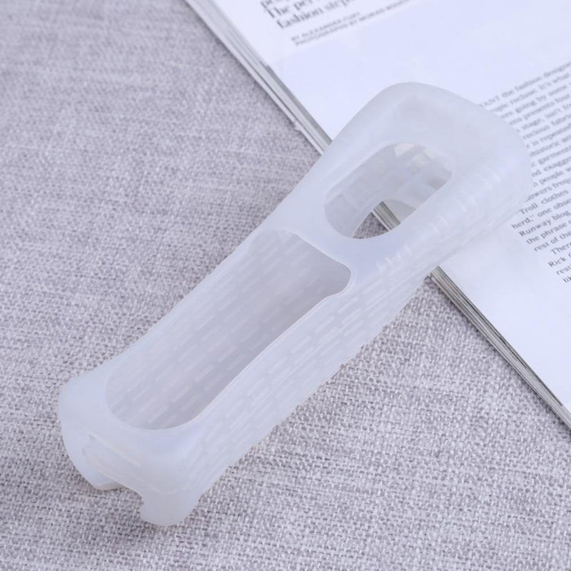 1 x Silicone Soft Cover for Wii Game Controller Soft Silicone Cover Case Protective Sleeve for Wii Remote Controller Protection (White) white