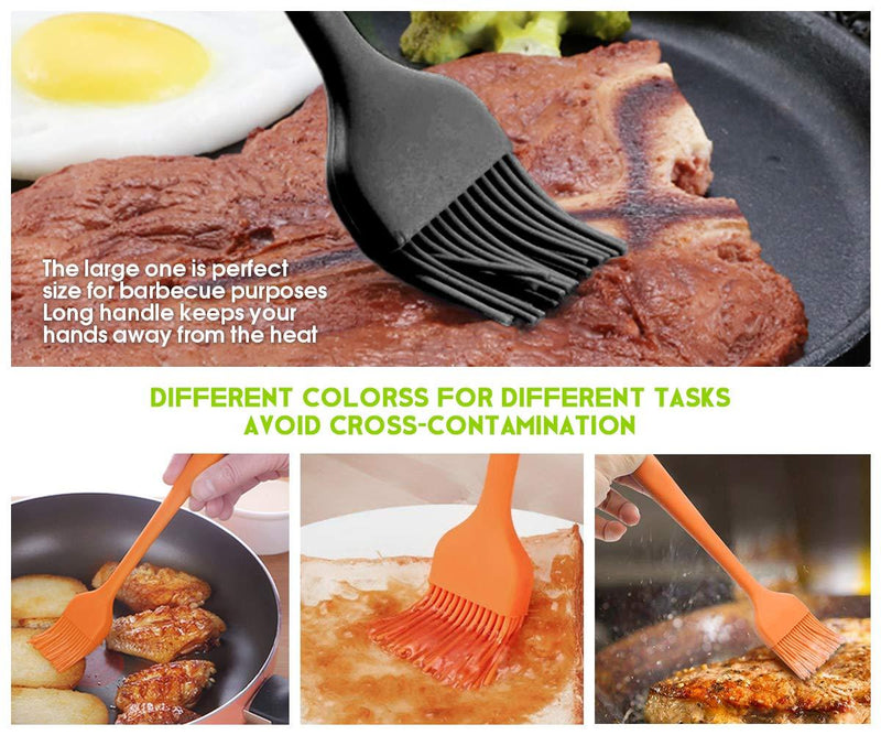 Silicone Basting Pastry Brush Spread Oil Butter Sauce Marinades for BBQ Grill Baking Kitchen Cooking, Baste Pastries Cakes Meat Sausages Desserts, Food Grade, Dishwasher safe 2