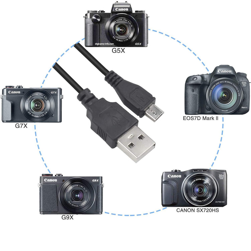 USB Interface Charging Data Transfer Cable for PowerShot G7X Mark II, G9 X, G9 X Mark II, SX620 HS, SX720 HS, SX730 HS