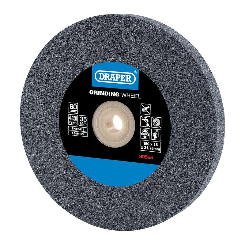Draper 99565 Aluminum Oxide Grinding Disc 60G (150mm x 16mm)