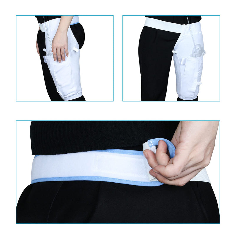 Catheter Leg Bag Holder, Urine Leg Bag Holder Cover with Waist Belt, Foley Leg Bag Sleeve for Incontinence Urine Bag, Washable and Durable.X-Large X-Large