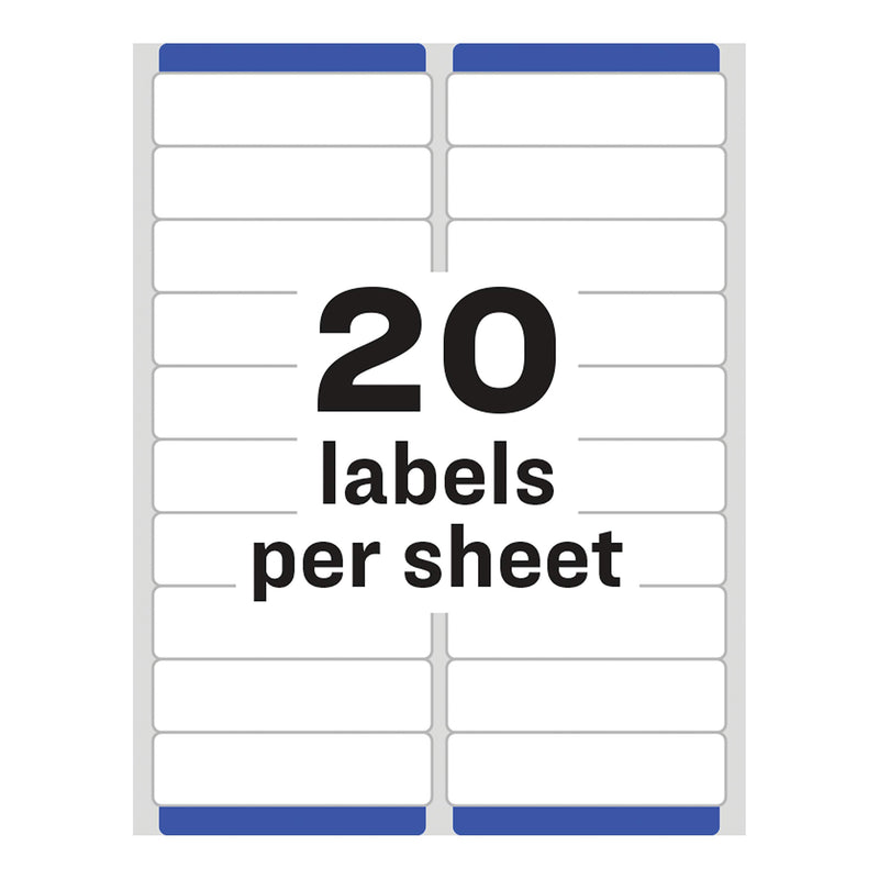 Avery Matte Frosted Clear Address Labels for Inkjet Printers, 1" x 4", 200 Labels (18661)