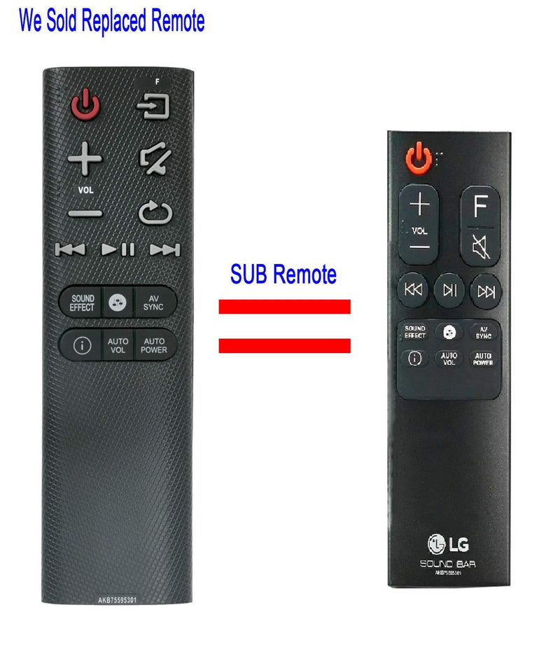 AKB75595301 Replaced Remote fit for LG Sound Bar SK6 SK6Y SK8 SK8Y SK9 SK9Y SK10 SK10Y SKC9 SPK8-W SPK5B-W