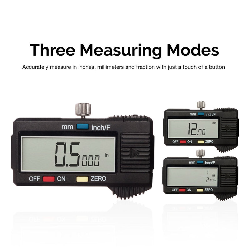 NEIKO 01407A Electronic Digital Caliper | 0-6 Inches | Stainless Steel Construction with Large LCD Screen | Quick Change Button for Inch/Fraction/Millimeter Conversions 6 inch 6" BLACK
