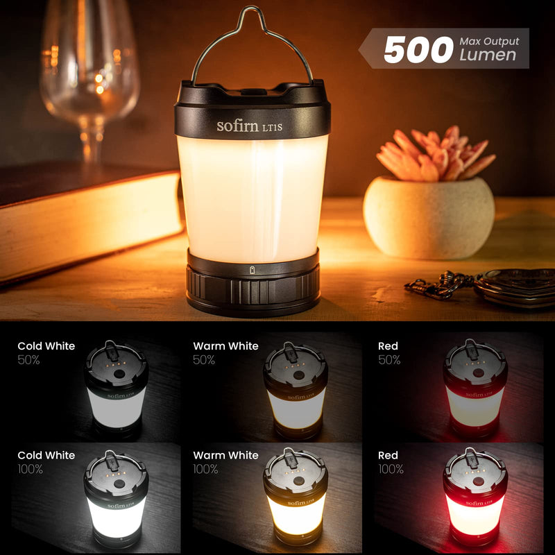 Sofirn LT1S Rechargeable Lantern, LED Camping Lantern with Powerbank Function, IPX8 Waterproof, for Hurricane, Camping, Emergency Kit (LT1S-kit) LT1S-kit