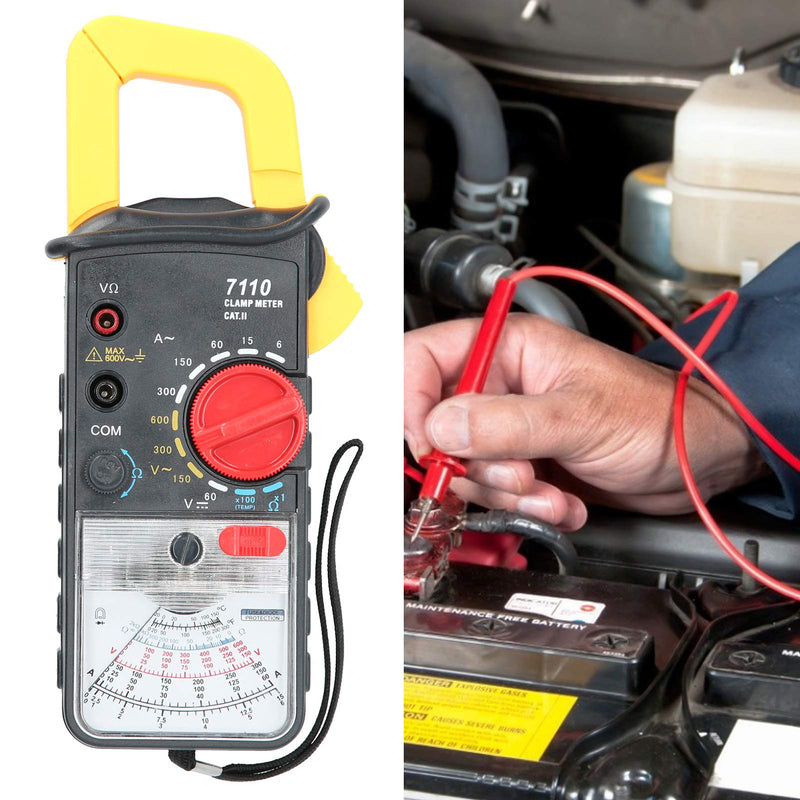 Clamp Meter, Clamp Multimeter, Accurate Handheld Analog Voltage Current Tester Electrician Meter 7110, with High Measurement Accuracy, Wide Application and Quality Assurance