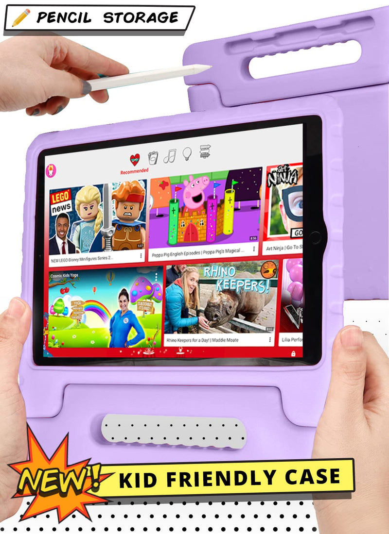 Official Cooper Dynamo Kids iPad Pro 12.9 Case for 1st/2nd Generation (2015/2017) | Unbreakable Protection, Magic Handle, Stand & Pencil Holder (NOT for 2018-2022 3rd-6th Gen) (Lollipop Violet) iPad Pro 12.9 (1st gen 2015, 2nd gen 2017) Lollipop Violet