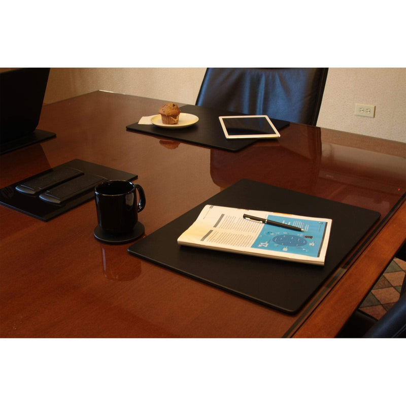 Dacasso Black Leatherette 17" x 14" Conference Table Pad - Laptop Pad - Protective Pad