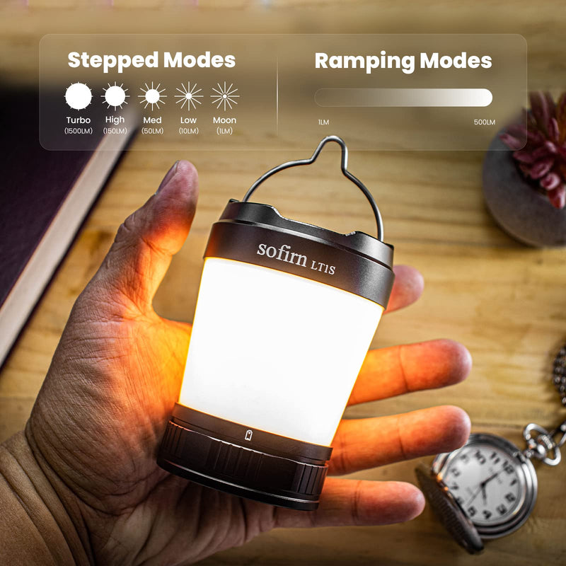 Sofirn LT1S Rechargeable Lantern, LED Camping Lantern with Powerbank Function, IPX8 Waterproof, for Hurricane, Camping, Emergency Kit (LT1S-kit) LT1S-kit