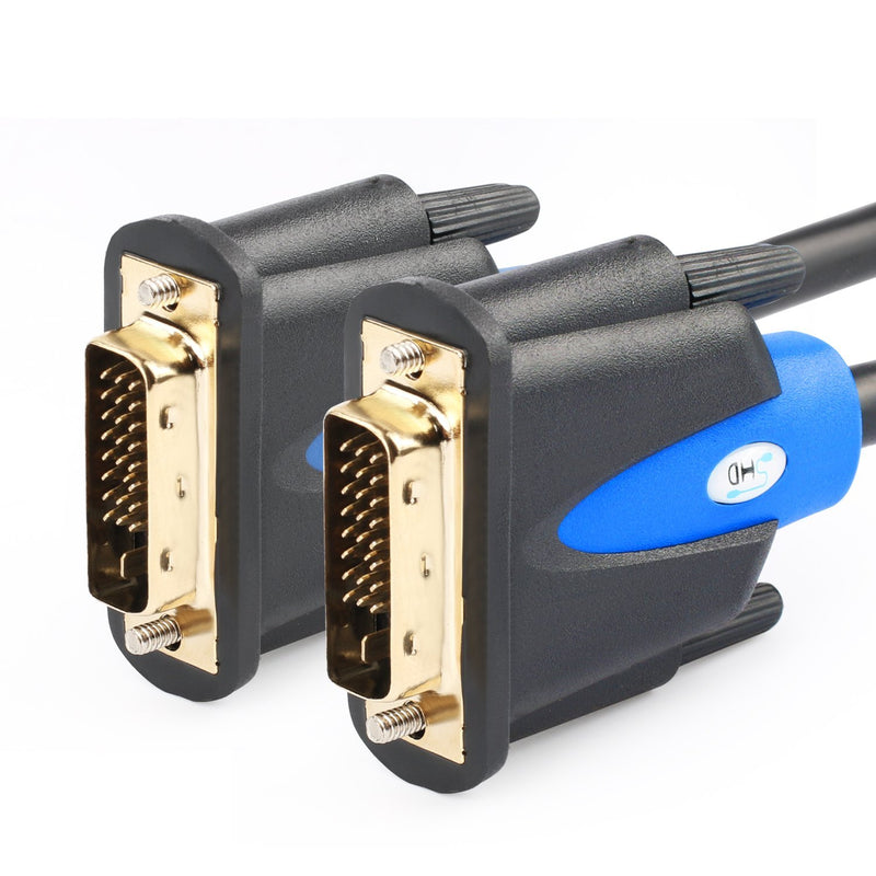 DVI Cable 10Feet,SHD DVI to DVI 24+1 Male to Male Dual Link DVI-D Monitor Cable for PC HDTV Projector