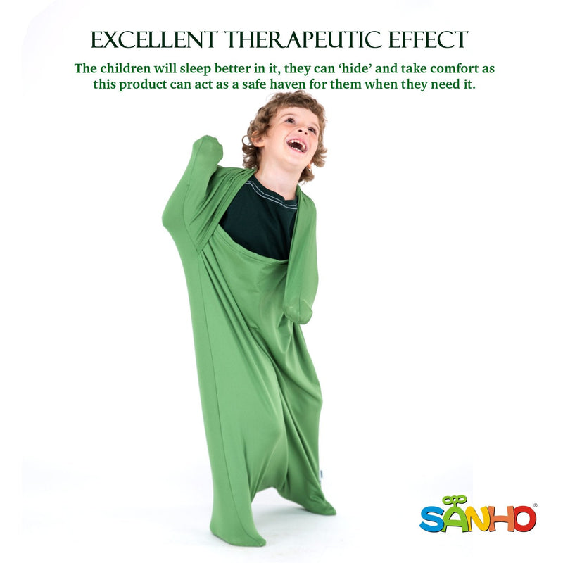 SANHO Premium Sensory Sock, Updated Version, Medium, 50" L x 24" W, Good for Height:47"- 63" Green