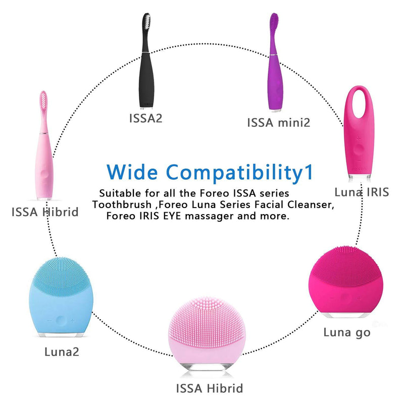 Replacement Charger Cord for FOREO Luna Series Facial Cleanser Foreo Luna/ Luna2/ Luna Mini/Luna Mini 2/FOREO ISSA Series E-Toothbrush USB Charger Cable