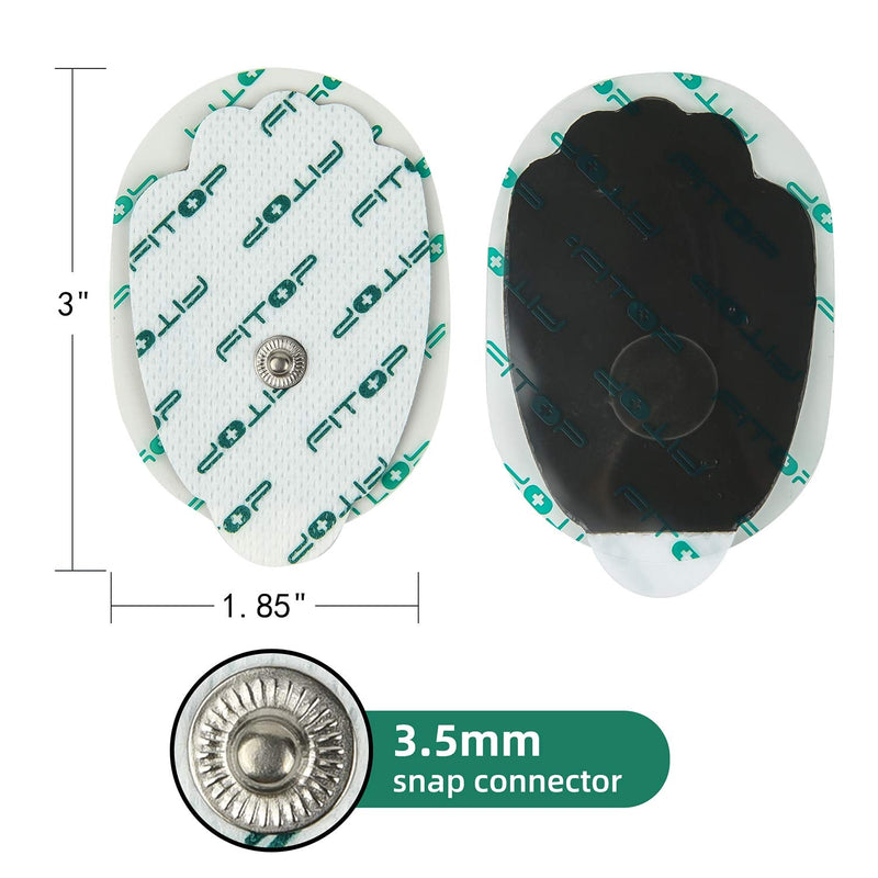 FITOP TENS Pads EMS Unit Snap Electrode 20 Pcs with Super Gel