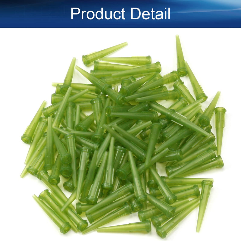 Auniwaig 120PCS Plastic Tapered Pinhead 14 Gauge TT Adhesive Dispensing Tip 1.6mm Tip ID Smoothflow Tapered Tips Dispensing Needle Tips Accessory Parts for Glue Epoxy Dispensing 14 Gage