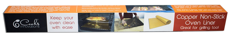 Cooks Innovations Copper Non-Stick Oven Liner 16.5x23" - Heavy Duty Sheet to Catch Spills in Convection, Electric, Gas, Toaster & Microwave Ovens 1-Pack Copper - Imported