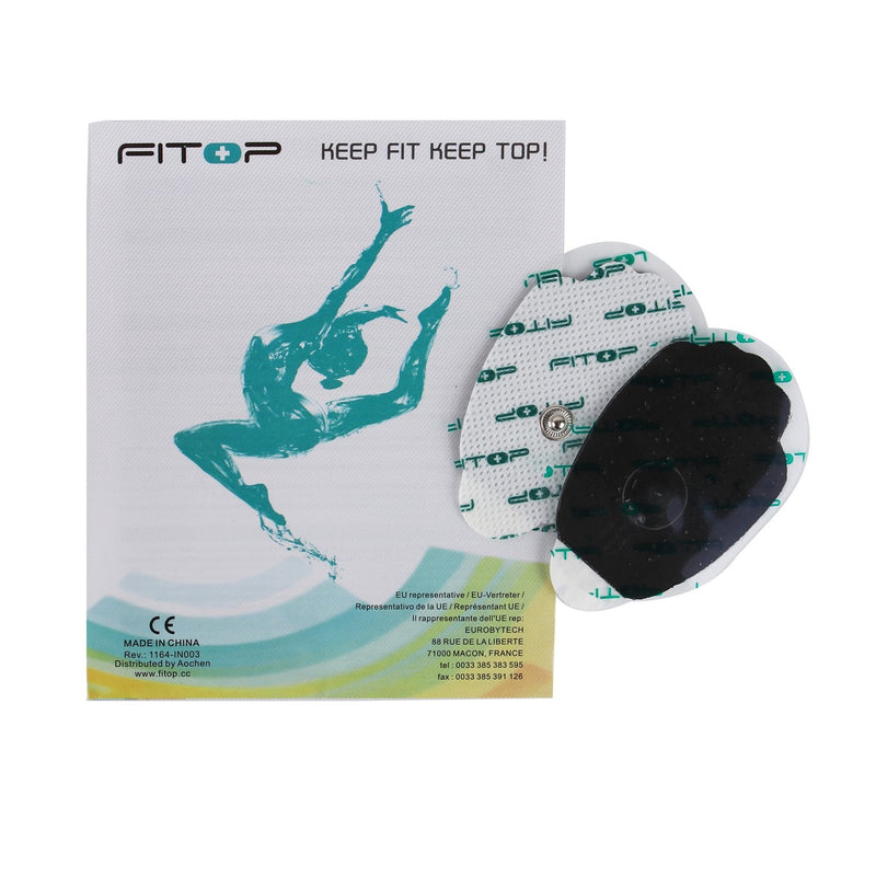 FITOP TENS Pads EMS Unit Snap Electrode 20 Pcs with Super Gel