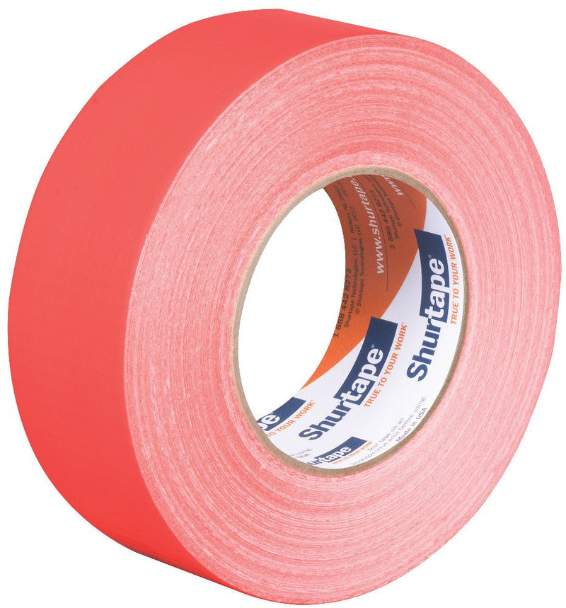 Shurtape PC 619 Specialty Grade, Fluorescent Cloth Duct Tape, 48mm x 55m, Fluorescent Orange, 1 Roll (101639)