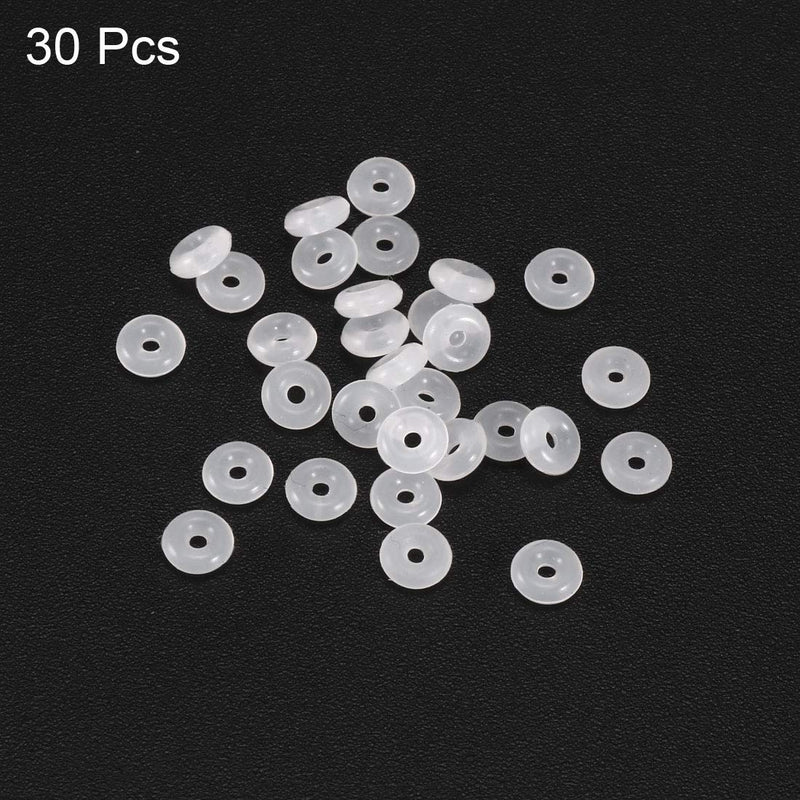 uxcell Silicone O-Rings, 4mm OD 1mm ID 1.5mm Width VMQ Seal Gasket for Compressor Valves Pipe Repair, White, Pack of 30 4mmx1mmx1.5mm