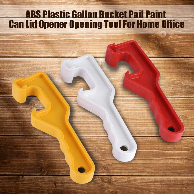 GLOGLOW Plastic Bucket Pail Paint Can Lid Opener Opening Tool for Home Office Garage(Red) Red