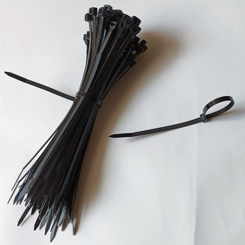 Zip Ties 500 pcs 4 inch Cable Zip Ties, Premium Plastic Wire Ties with 40 LBS Tensile Strength, UV Resistant Cable Ties, Self-Locking Black Nylon Tie Straps 4 x 100 mm, 4 inch