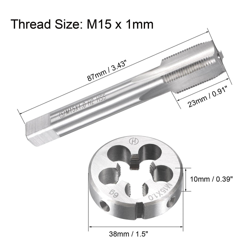 sourcing map tap M15 x 1mm tap with alloy tool