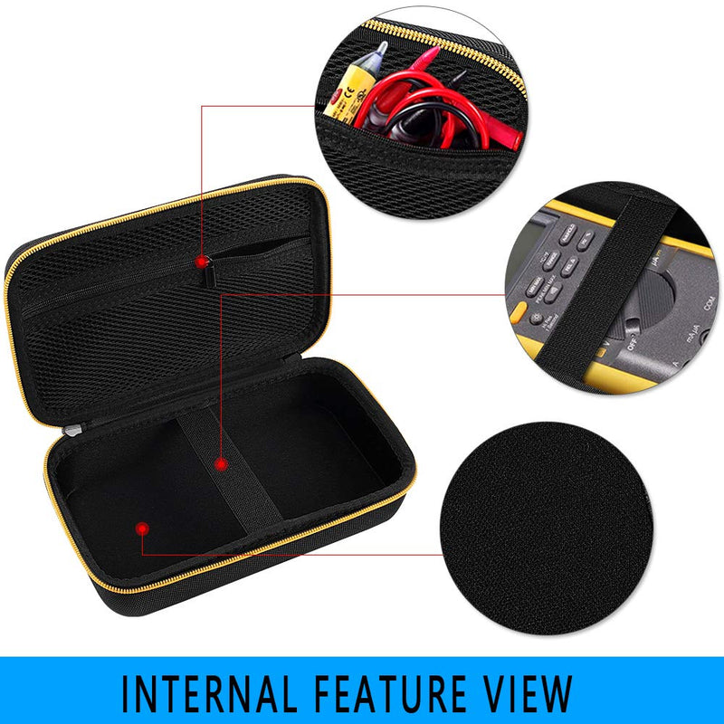 COMECASE Hard Carrying Case for Fluke 87-V/ 87V Max/ 88V Digital Multimeter, Protective Travel Storage Bag.