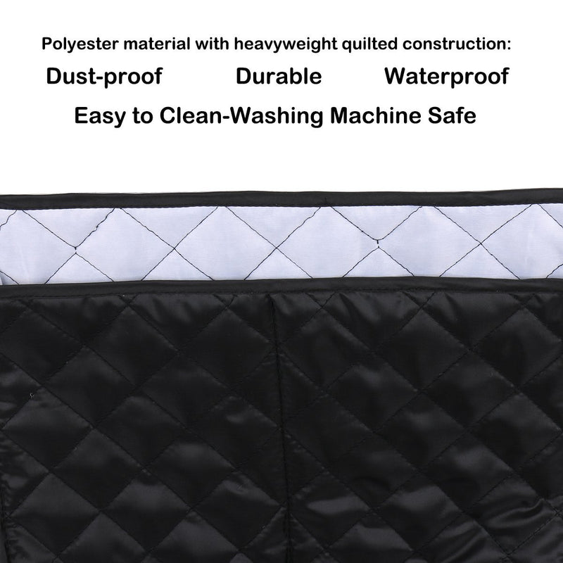 Evermarket Stand Mixer Dust Proof Cover with Pocket and Organizer Bag for Kitchenaid,Sunbeam,Cuisinart,Hamilton Mixer (Black) Black