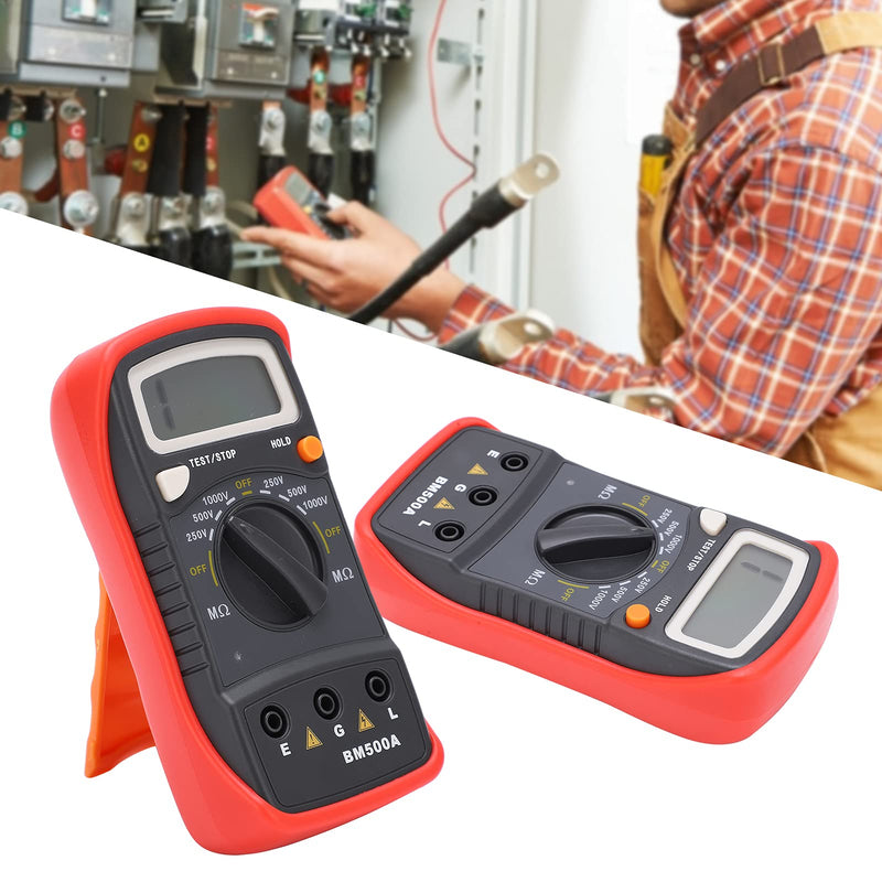 Insulation Resistance Tester, Digital Megaohmmeter for Maintenance, Testing and Inspection, 250V, 500V, 1000V