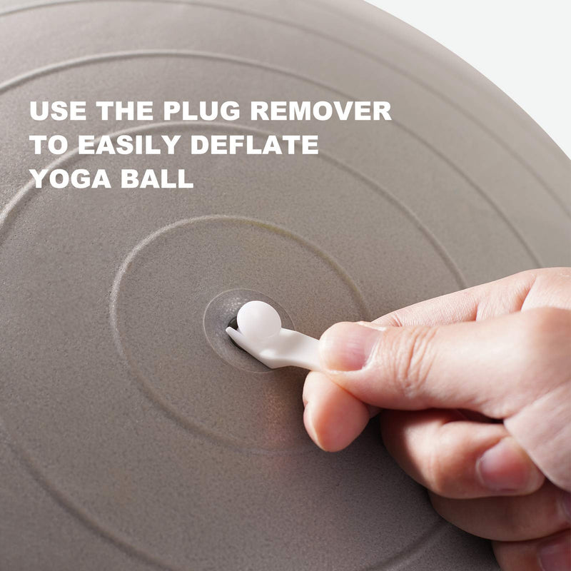 YOGIVO Exercise Ball Pump, Hand Air Pump for Stability Workout Yoga Ball, with 2 Plugs for Valve & 1 Plug Remover for Easy Deflation Hand Pump