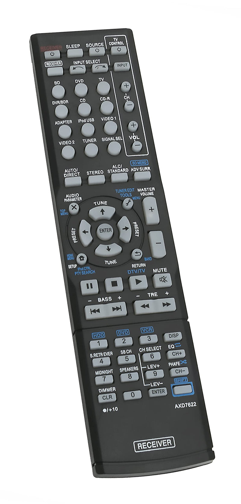 AXD7622 Replaced Remote Compatible with Pioneer AV Receiver VSX-321 VSX-321K-P VSX-420-K VSX-421 VSX-519-V VSX-519V-K VSX-520 VSX-520-K VSX-521 VSX-521-K VSX-522 VSX-522-K VSX-523 VSX-523-K VSX-524