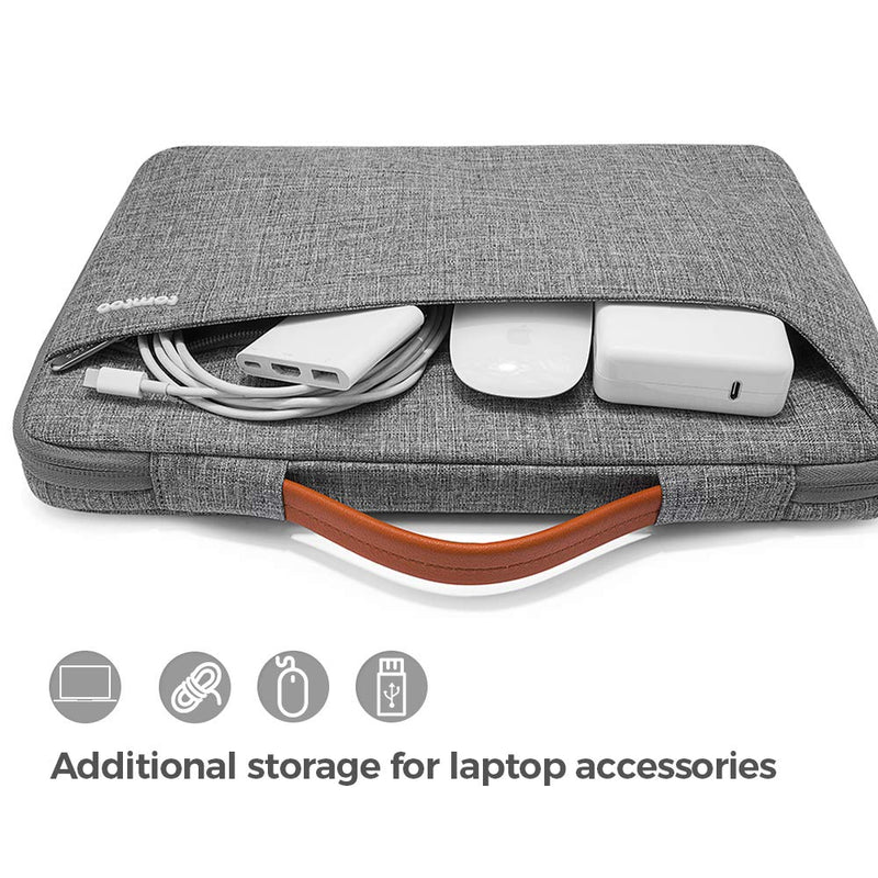 tomtoc 360 Protective Laptop Carrying Case for 14-inch MacBook Pro M1 Pro/Max A2442 2021, Shockproof, Water-Resistant, Lightweight Laptop Notebook Ultrabook Sleeve Bag for MacBook Pro 14 Gray 14-inch for New MacBook Pro