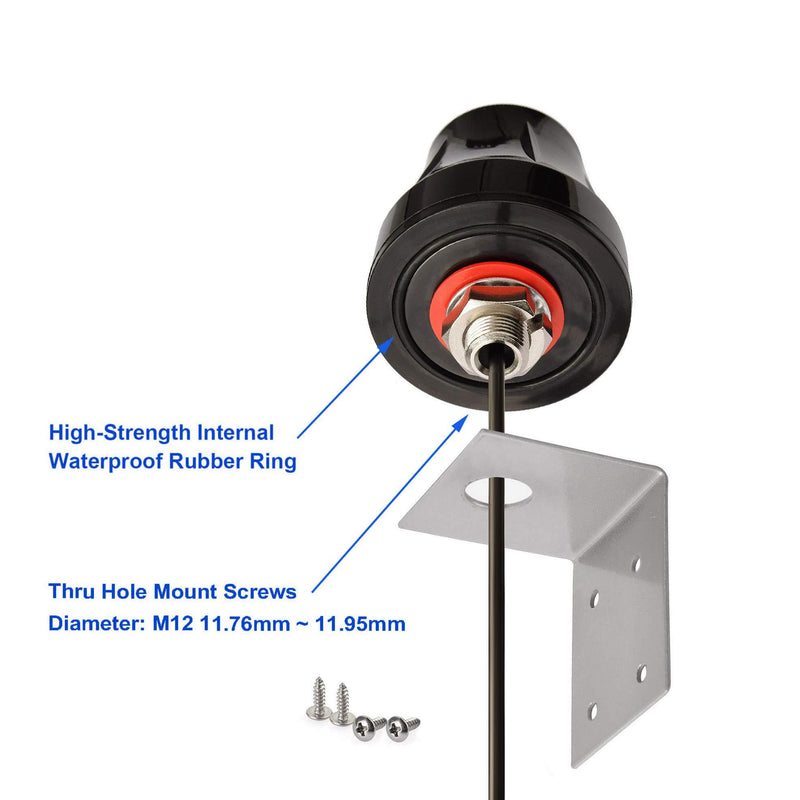 Bingfu 4G LTE 5dBi SMA Male Antenna Outdoor Fixed Bracket Wall Mount Waterproof Antenna 4G LTE Wireless CPE Router Hotspot Cellular Gateway Trail Camera Game Camera Vehicle Outdoor Security Camera 4G Antenna