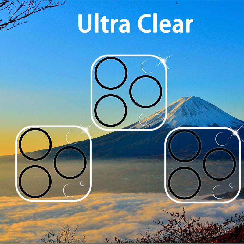 【3 Pack】Dengduoduo Tempered Glass Camera Lens Protector for iPhone 13 Pro 6.1" & iPhone 13 Pro Max 6.7", Ultra HD, 9H Hardness, Anti-Scratch, Case Friendly, Easy to Install [No Affect on Night Shots] 3 Pack-Clear