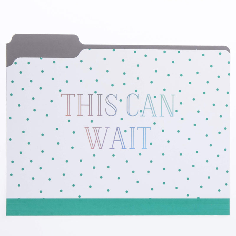 "Graphique Green Dots File Folder Set – Each Folder Measures 11.75" x 9.5", Set Includes 9 Folders with 3 Unique Designs, Durable Triple-Scored Coated Cardstock" (FIF045)