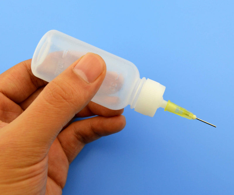 6Pcs Dispensing Bottle with 14Pcs Dispensing Needles and 1Pc Dispensing Brush and 12Pcs Cap (30ml+50ml+100ml)