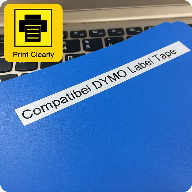 Label KINGDOM Compatible Label Tape Replacement for DYMO LetraTag Paper/Plastic Refill 1/2" x 13' for dymo Letra Tag LT-100H LT-100T Plus Label Maker, 91330 16952 91331 91332 91333 91334 91335, 7-Pack