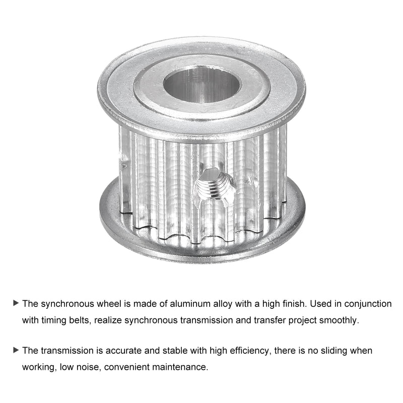 MECCANIXITY 5M 15Teeth Timing Pulley Synchronous Wheel Belt Drive Without Step 20mm Height 5mm Pitch 10mm Bore for Belt, 3D Printer, CNC