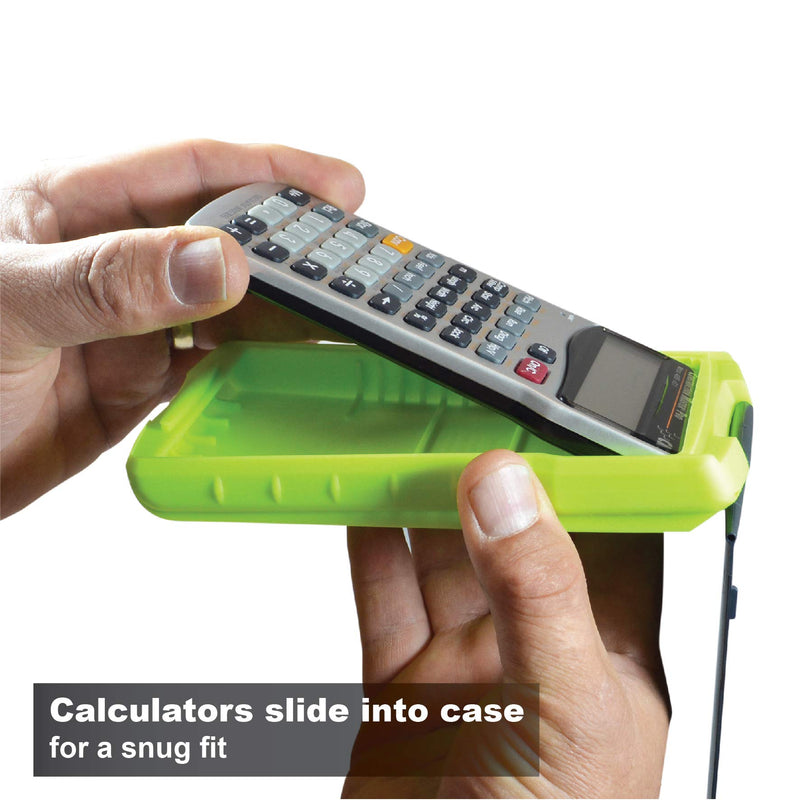 Calculated Industries 5022-5 Armadillo Gear Hard Protective Calculator Case in Lime Green