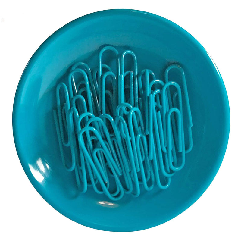 Clipwell Magnetic Paper Clip Holder, Turquoise Tourquoise