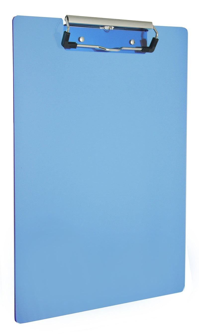 Saunders Recycled Plastic Clipboard, 0.5-Inch Capacity, Holds 8.5 x 12 Inches, Ice Blue (00439) Letter Low Profile Clip