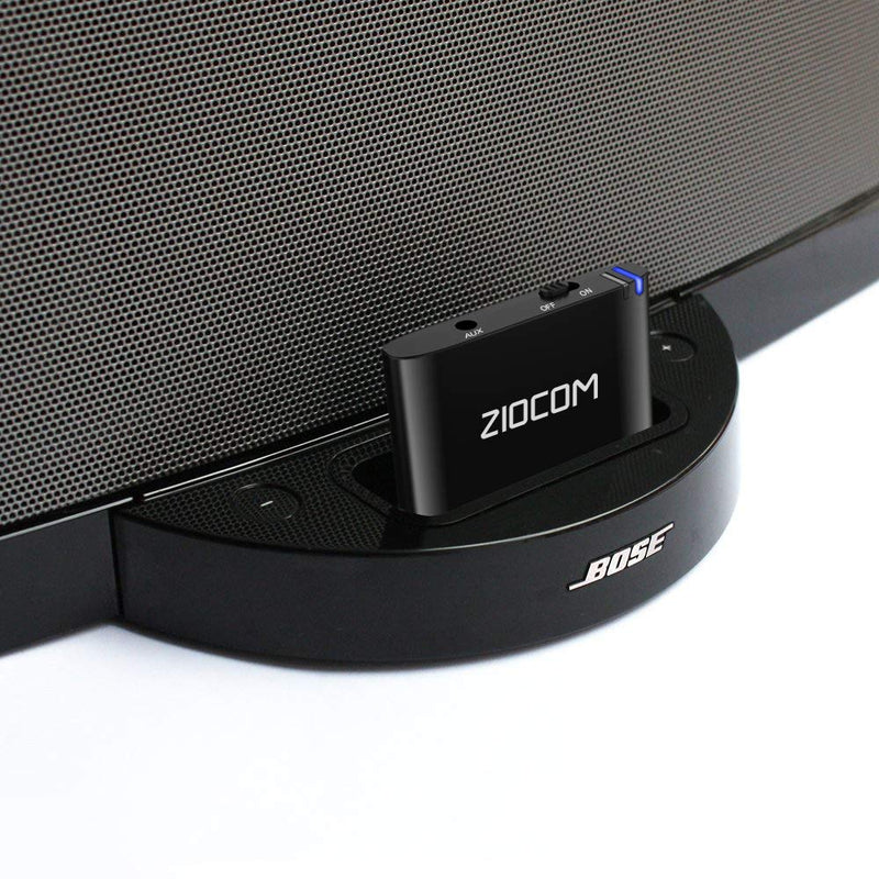 ZIOCOM [Upgrade] 30 Pin Bluetooth Adapter Audio Receiver for Bose iPod iPhone SoundDock and Other 30 Pin Dock Speakers, Upgrade Old SoundDock with 30 Pin Connector, Not for Any Cars or Motorcycles 30pin