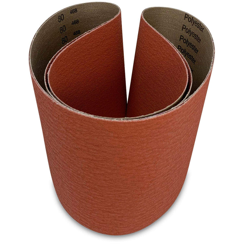 Red Label Abrasives 6 X 48 Inch 80 Grit EdgeCore Metal Grinding Ceramic Sanding Belts, Extra Long Life, 2 Pack