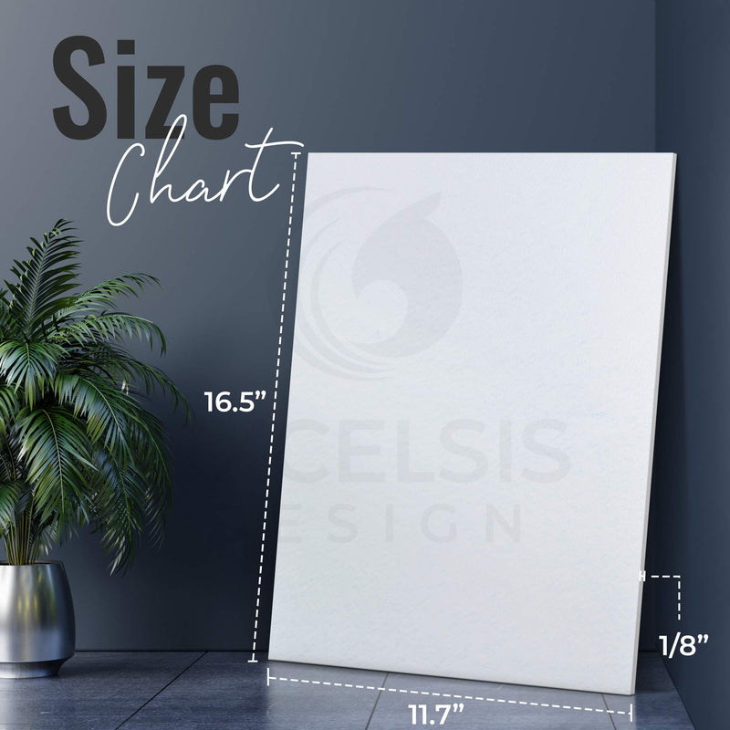 Excelsis Design, Pack of 15, Foam Boards (Acid-Free), 11.7x16.5 Inches (Many Sizes Available), 1/8 Inch Thick Mat, White with White Core (Foam Core Backing Boards, Double-Sided Sheets)