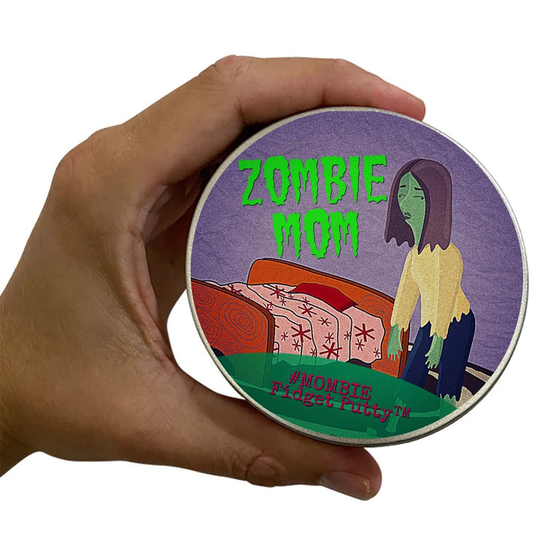 Gears Out Zombie Mom Stress Relief Putty - Funny Therapy Dough for Mothers - Zombie Lover Gifts - Fidget Puddy for Friends - Mombie