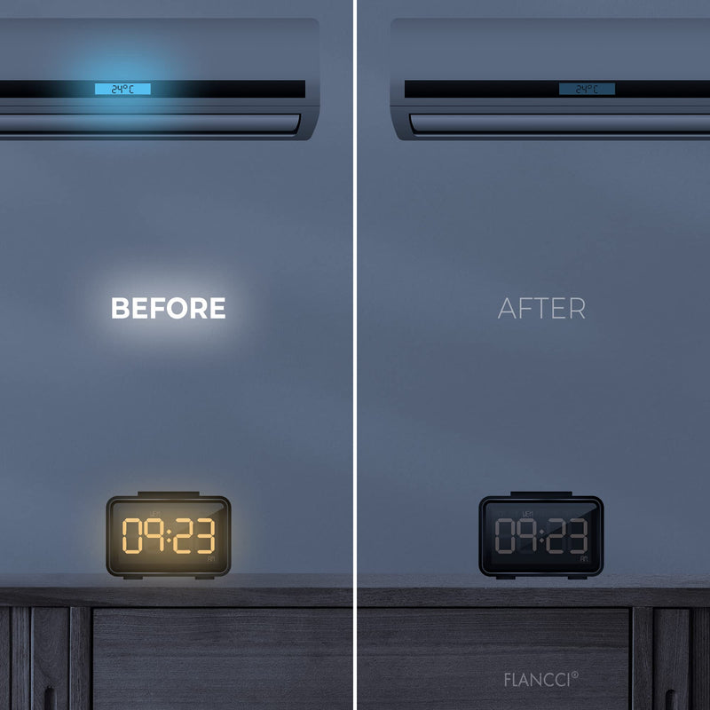 FLANCCI LED Light Blocking Stickers, Light Dimming LED Filters, (2 Sheets) Dimming Sheets for Routers LED Covers Blackout, Dimming 50% ~ 80% of LED Lights