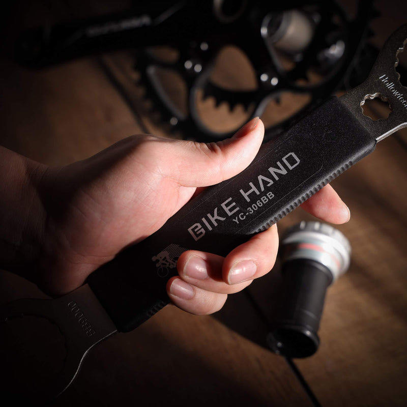 BIKEHAND Bicycle Bike External Bottom Bracket Install Removal Tool Compatible with Shimano Hollowtech II and New BB9000 Type