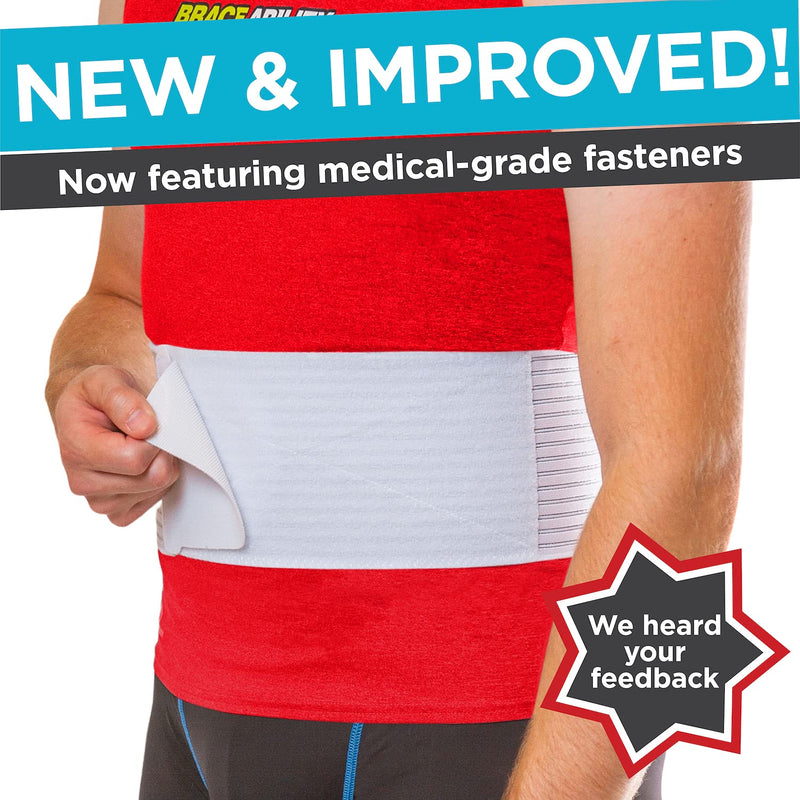 BraceAbility Hernia Belt for Men & Women | Stomach Truss Binder with Compression Support Pad for Abdominal, Umbilical, Navel & Belly Button Hernias - L/XL (New & Improved) Fits 40"-60" Large/X-Large (Pack of 1)