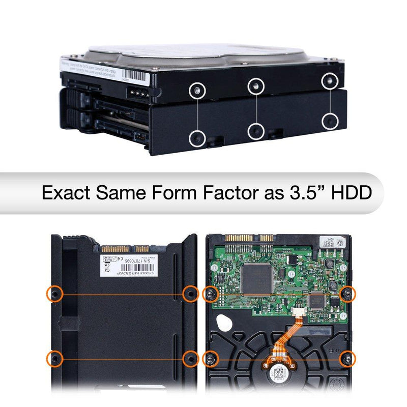 ICY DOCK Tool-Less 2X 2.5 Inch to 3.5 Inch Dual Internal Hard Disk SSD Drive Metal SSD Mounting Bracket (EZ-Fit PRO MB082SP) 2 Bay Metal