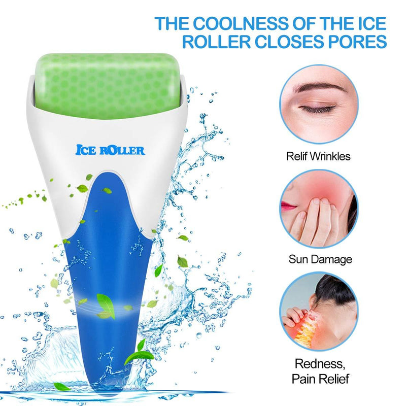 LATME Ice Roller for Face Eyes,Womens Gifts,Face Massager Roller Puffiness Migraine Pain Relief and Minor Injury(Green) Green