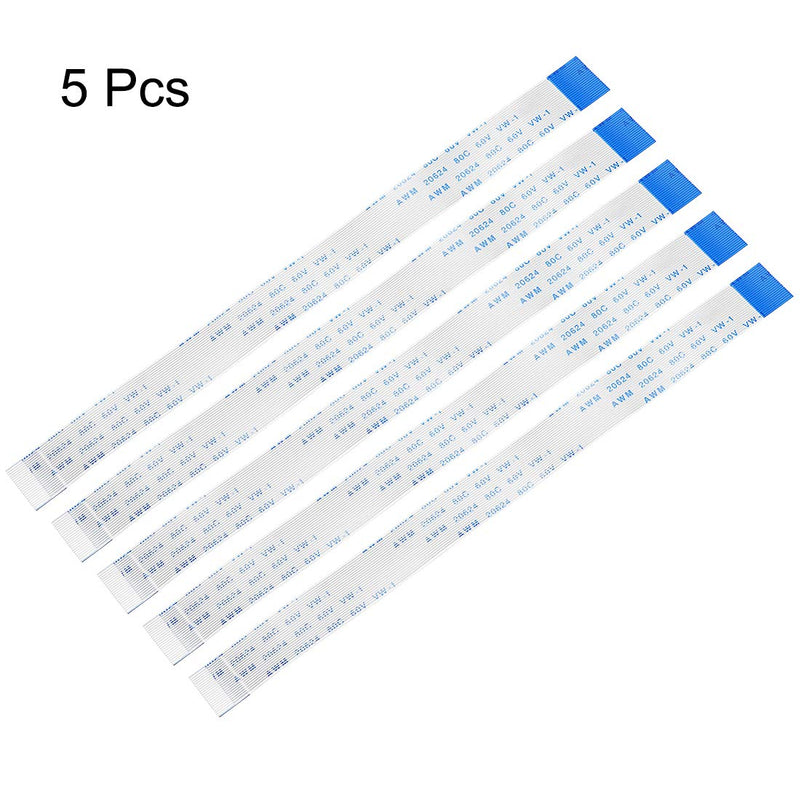 uxcell Flexible Flat Cable, 22 Pins 0.5mm Pitch 150mm FPC FFC Flexible Ribbon Cable for LCD TV Car Audio DVD Player Laptop 5Pcs (B Type)